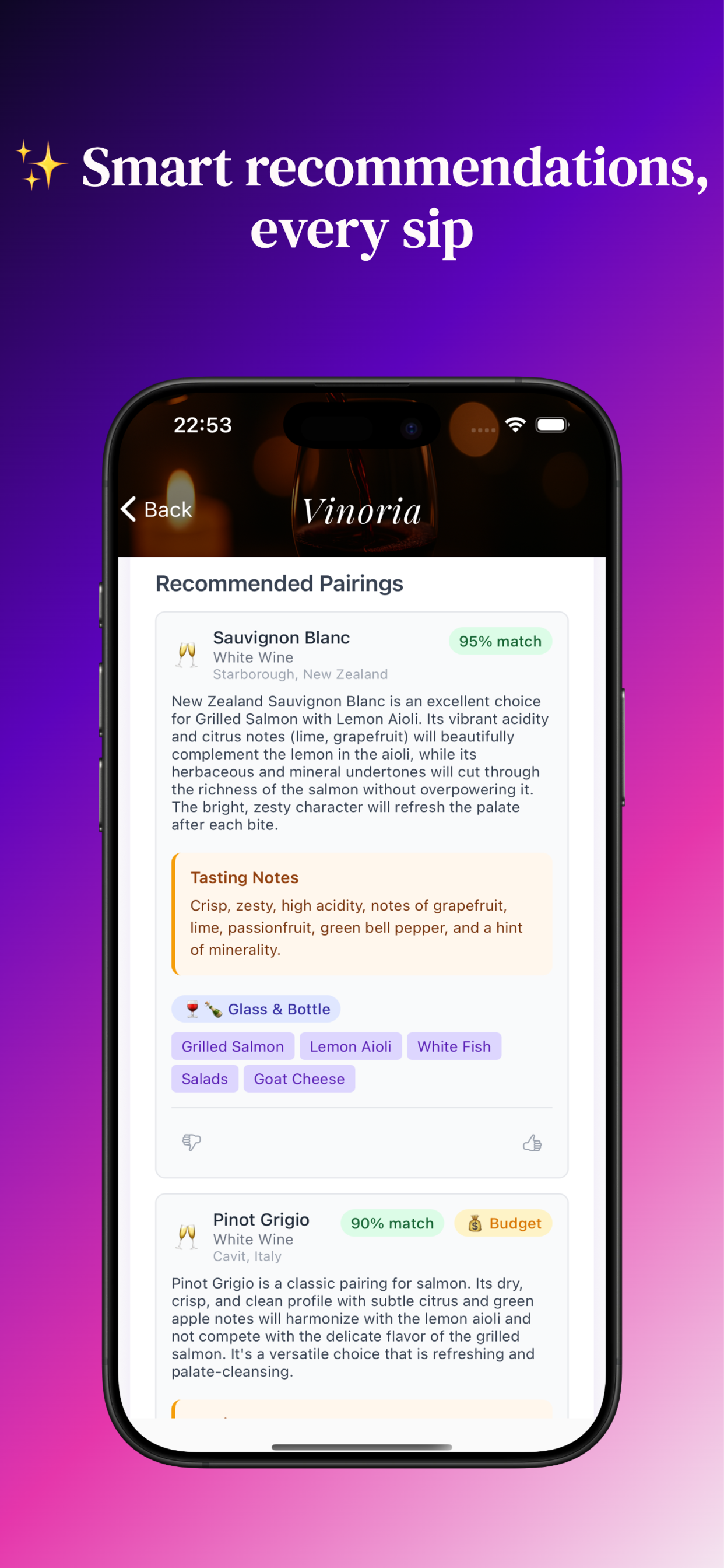 Vinoria App Screenshot 2